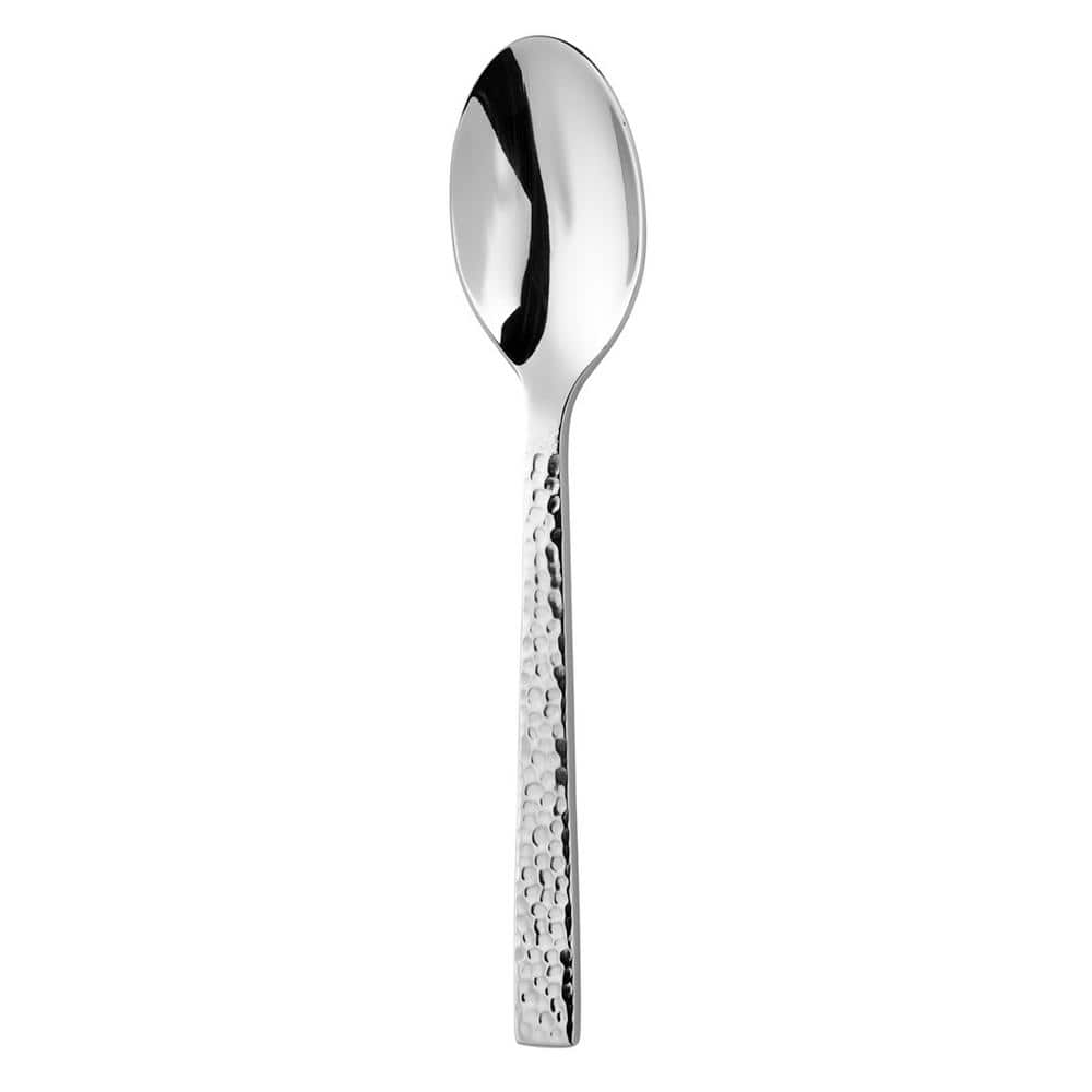 Chef’s Table Hammered 18/0 Stainless Steel Oval Bowl Soup/Dessert Spoons (Set of 12) - Hercitys