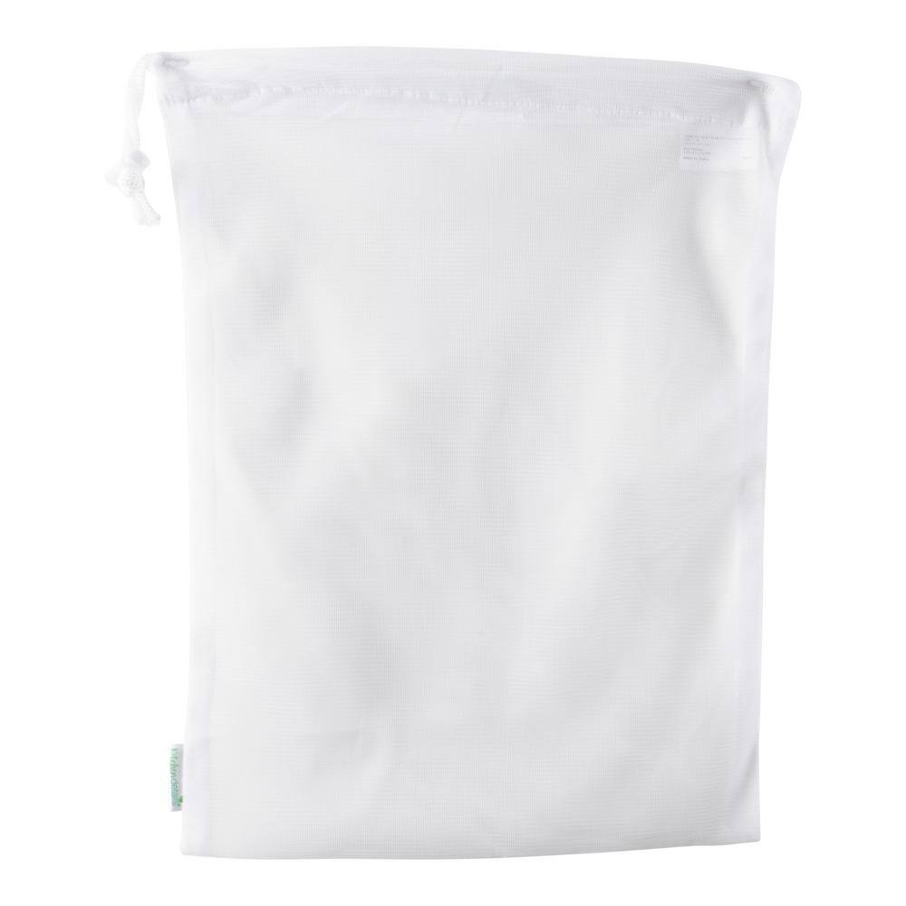 White Cotton Sanitized Eco Reusable Mesh Produce Bags (3-Pack) - Hercitys