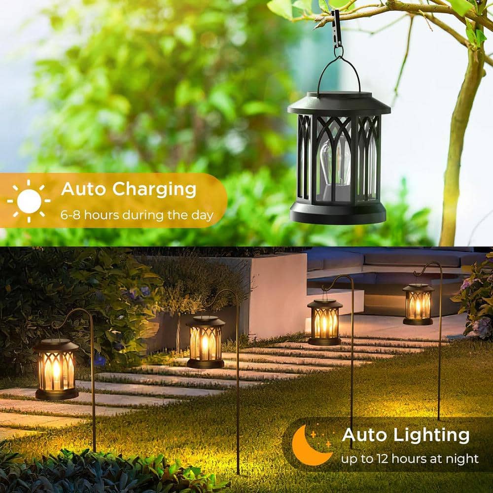 Outdoor Decor, Solar Lanterns Outdoor Hanging (4-Pack) - Hercitys