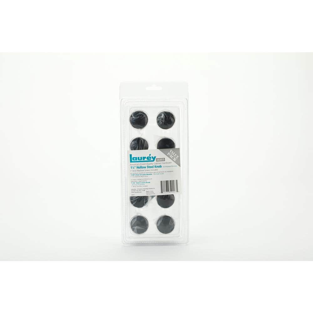 Steel Hollow 1-3/8 in. Oil Rubbed Bronze Round Cabinet Knob - Hercitys