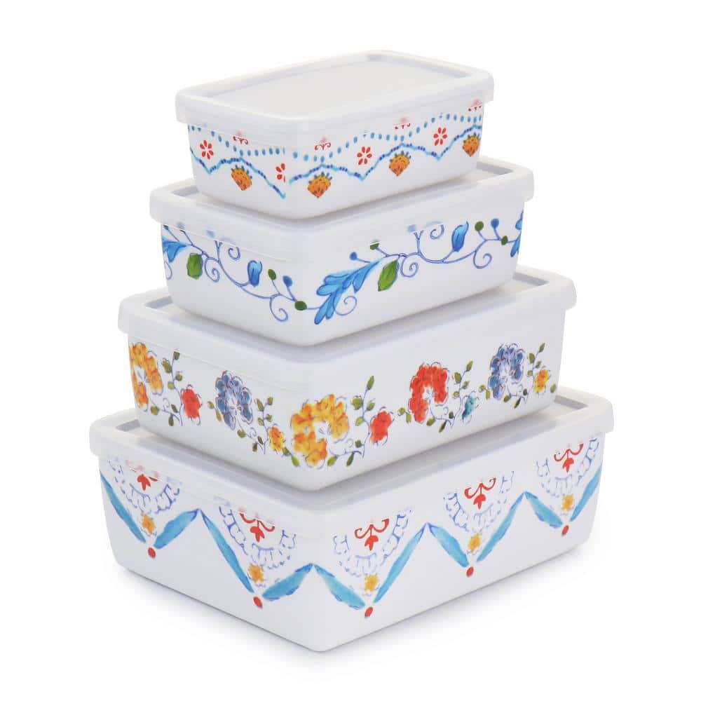 8 Piece Anaya Rectangular Nesting Food Storage Set - Hercitys