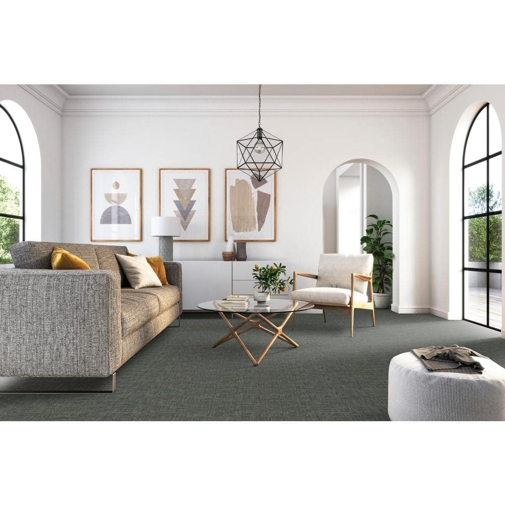 Tailored – Solitude – Blue 38 oz. SD Polyester Pattern Installed Carpet - Hercitys