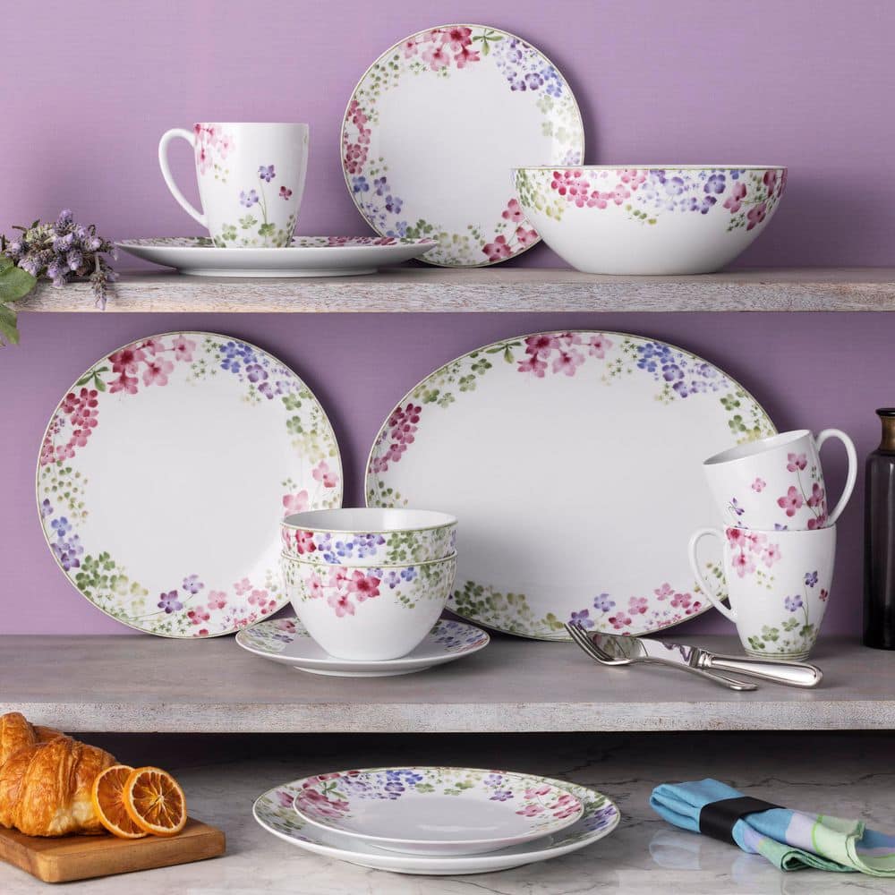 Bloomington Road Colorful 6 in., 29.5 fl. oz. (Multi) Porcelain Cereal Bowls, (Set of 4) - Hercitys