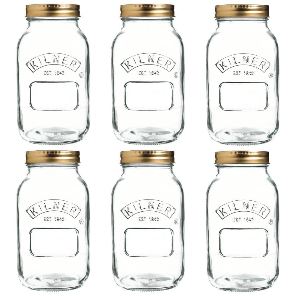 Canning Glass Canning Jar 34 oz. – (Set of 6) - Hercitys