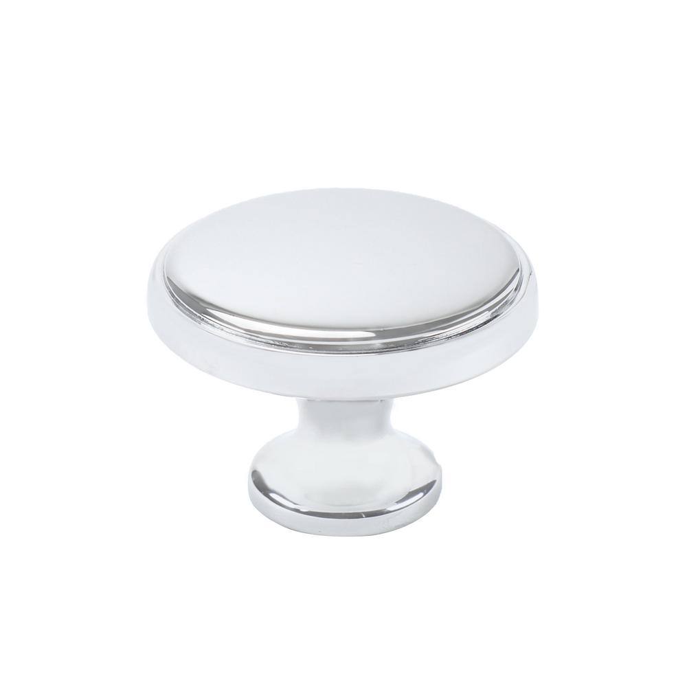Italian Designs Collection 1.37 in. Bright Chrome Cabinet Knob - Hercitys