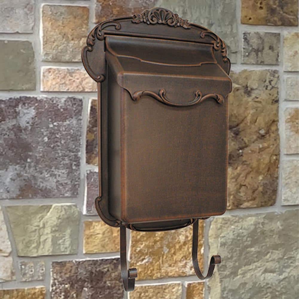Victoria Copper Wall Mount Vertical Mailbox - Hercitys