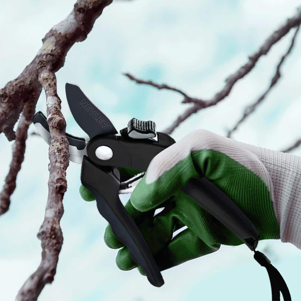 Professional Stainless Steel Heavy-Duty Black Garden Anvil Pruning Shears - Hercitys