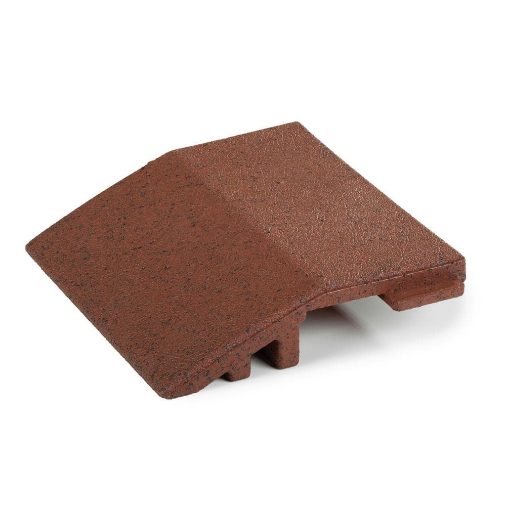 Transition Paver with Tabs 7.2 in. x 8 in. x 1.75 in. Redwood Composite (18-Pieces / 12 Linear ft.) - Hercitys