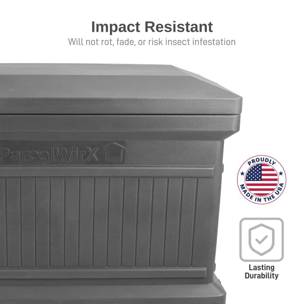 ParcelWirx Graphite Horizontal Package Delivery Box - Hercitys