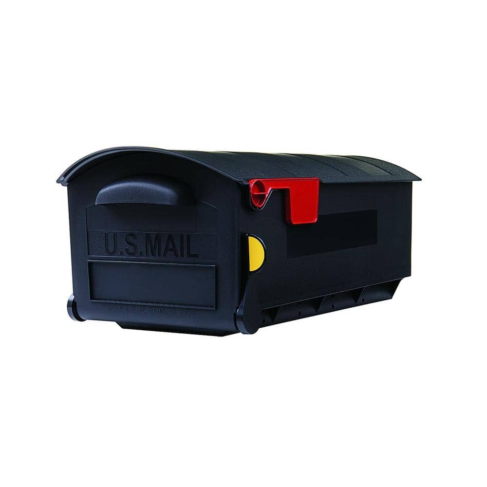 Patriot Black Large Plastic Post Mount Mailbox - Hercitys