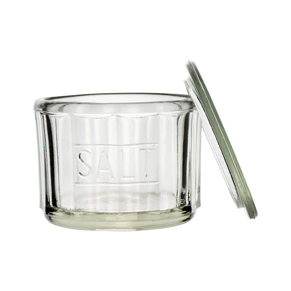 Clear Round Pressed Glass Salt Cellar - Hercitys