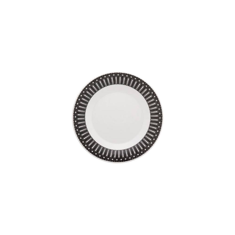 Actual 7.48″ Black and Ivory Salad Plate (Set of 6) - Hercitys