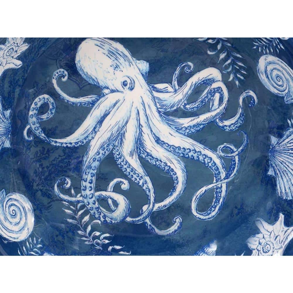 Oceanic 6-Piece Seasonal Multicolored Melamine 11 in. Dinner Plate Set (Service for 6) - Hercitys