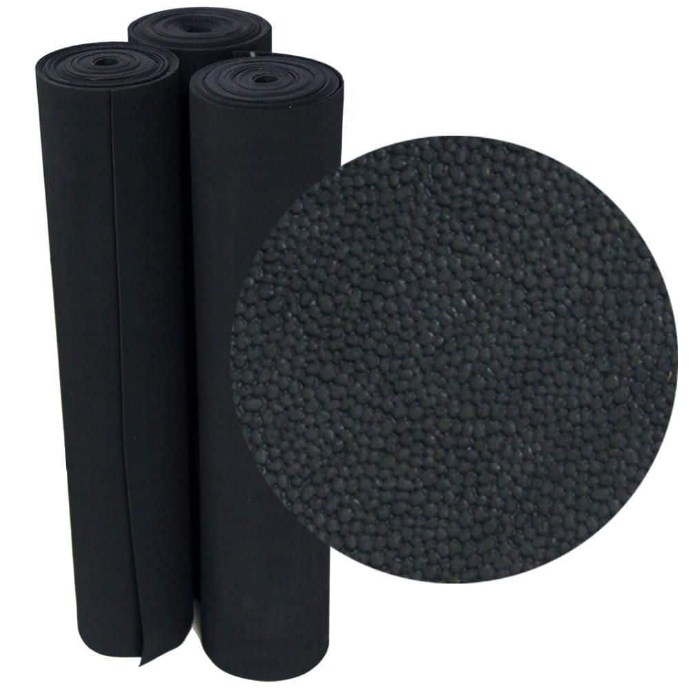 Tuff-n-Lastic Runner Mat 1/8 in. T x 4 ft. W x 15 ft. L Black Rubber Flooring (60 sq. ft.) - Hercitys