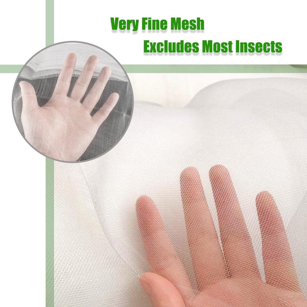 6.5 ft. x 30 ft. Bug Net Insect Bird Netting, Garden Netting Protect Plants Fruits Flowers - Hercitys