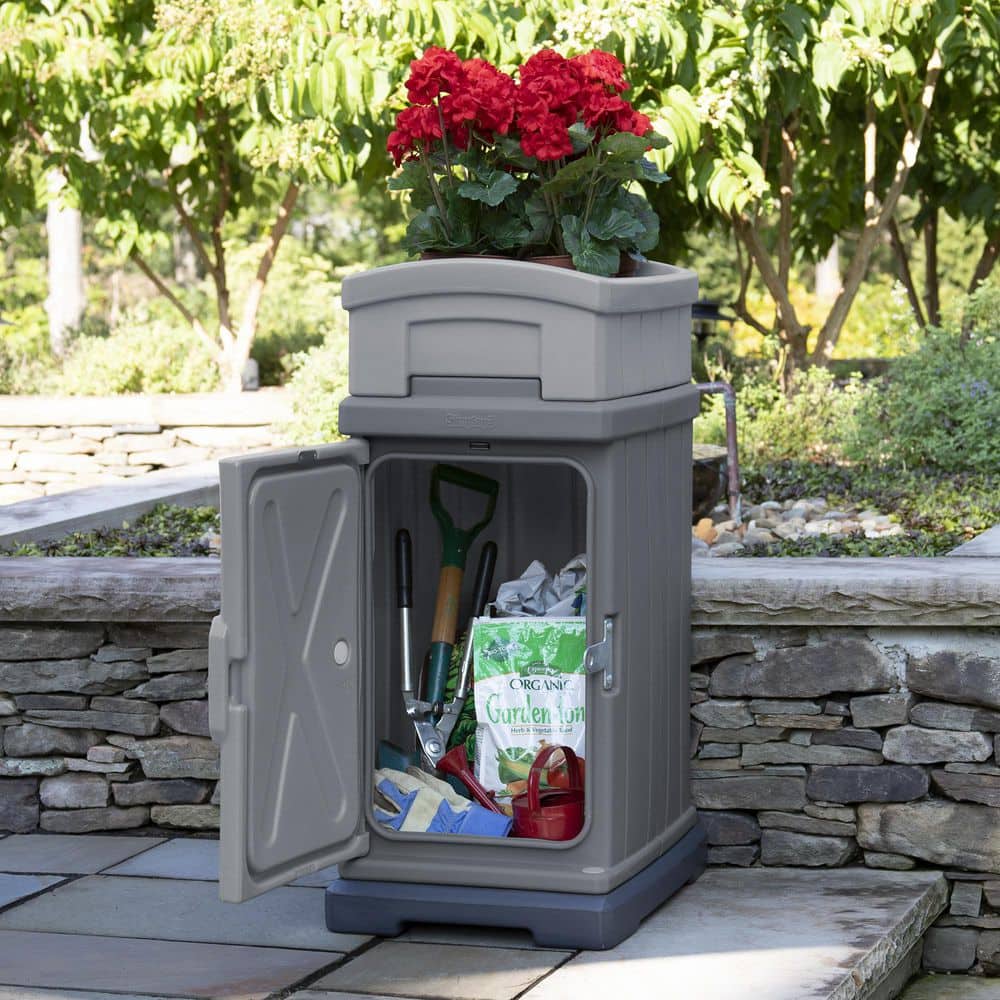 Hide Away Lockable Parcel Delivery and Storage Box in Grey - Hercitys