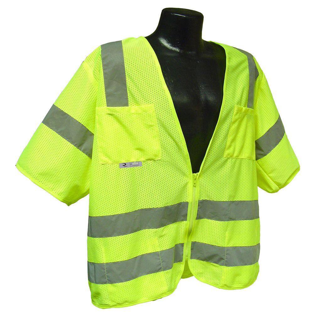 Std Class 3 Extra Large Green Mesh Safety Vest - Hercitys