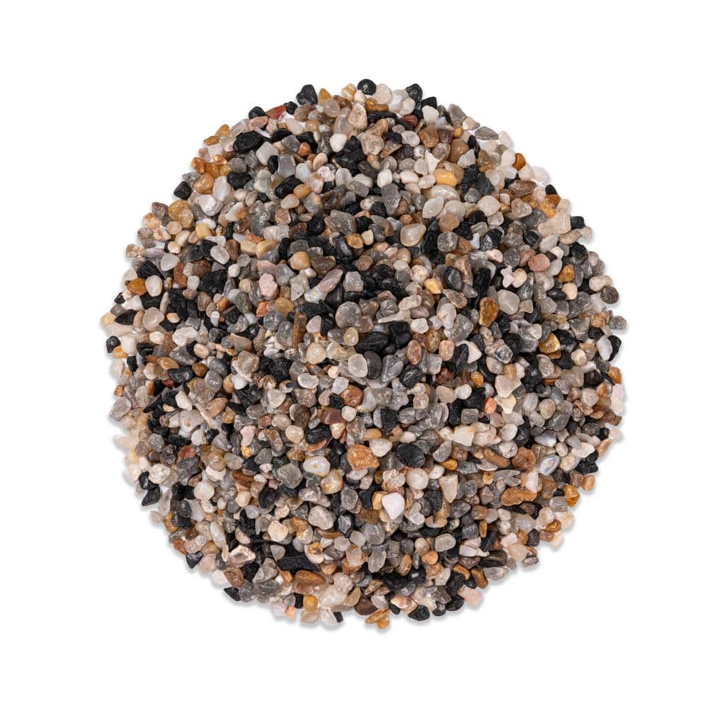 Azure mixed 0.4 cu. ft. per Bag 0.12 in. to 0.31 in. Bagged Landscape Pebbles (1-Bag) - Hercitys