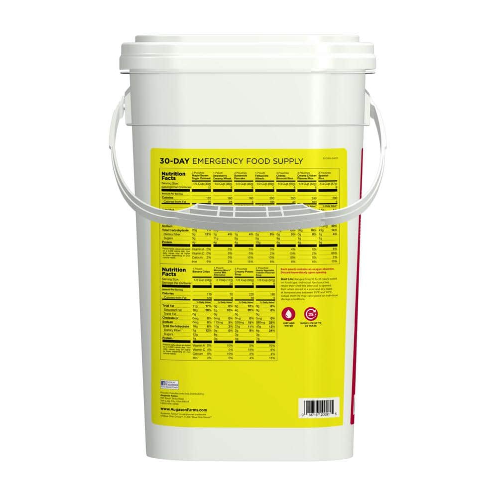 Deluxe 30-Day Emergency Food Supply 5-Gallon Survival Food - Hercitys