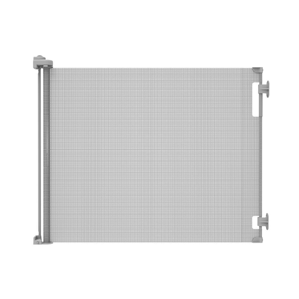 71 in. W x 33 in. H Indoor/Outdoor Retractable Baby Gate Grey - Hercitys