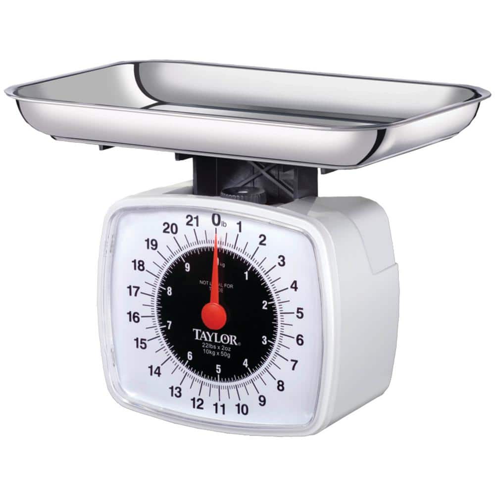 Analog Kitchen Food High Capacity Scale in White - Hercitys