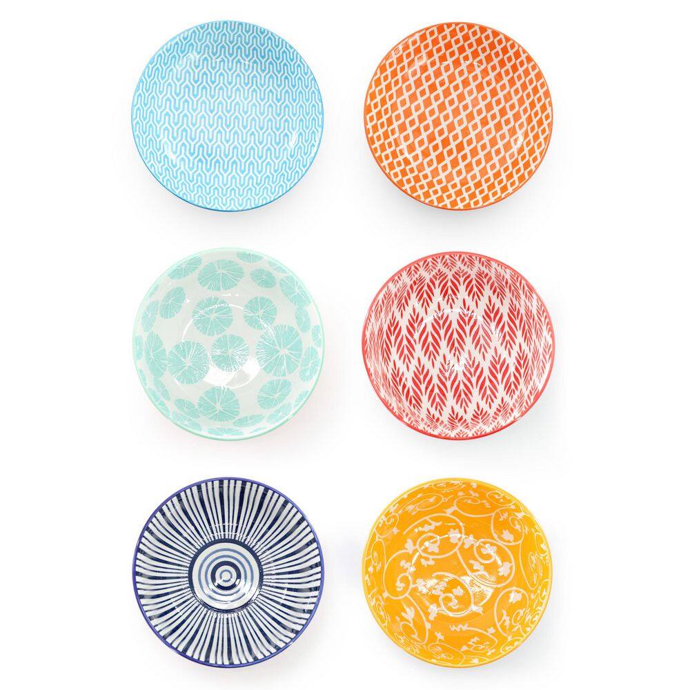Amelia 6 Piece Assorted Stoneware Bowl Set - Hercitys