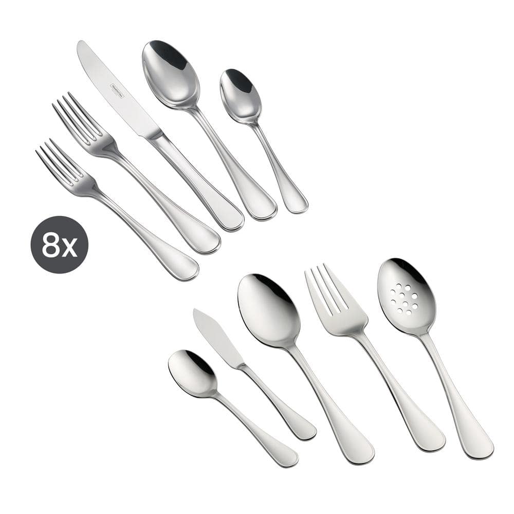Firenze 45-Piece 18/10 Stainless Steel Flatware (Set Service for 8) - Hercitys