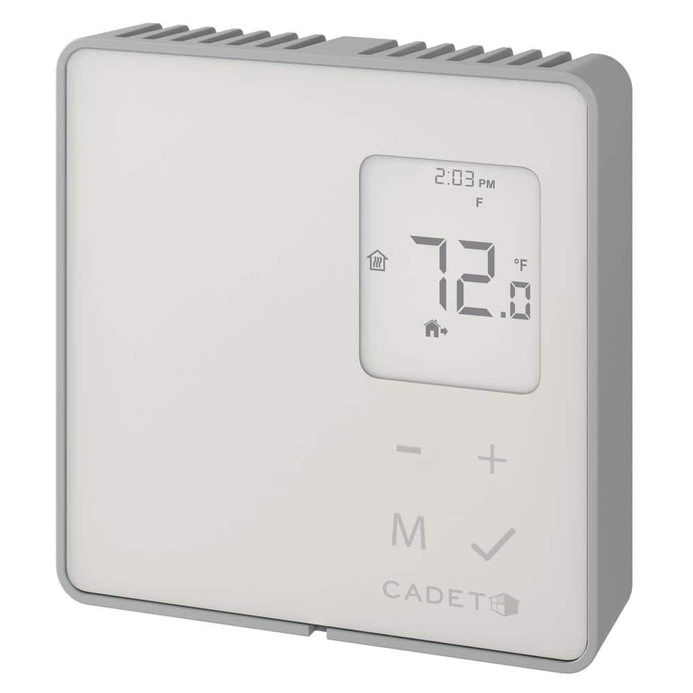 Single-pole 16.7 Amp Line Voltage 120/240-volt TEP Series 5-2 Day Electronic Programmable Thermostat in White - Hercitys