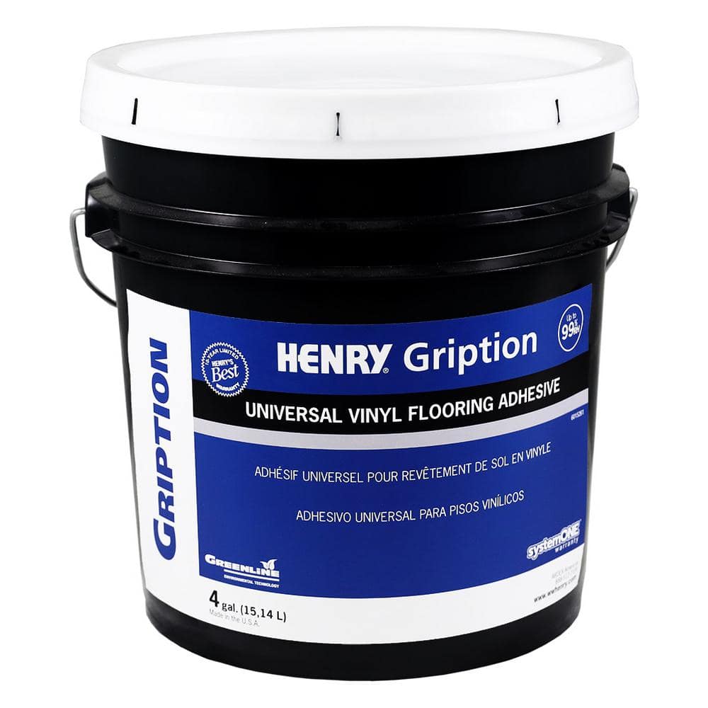 Gription 4 Gal. (16 qt.) 24 Hour Dry Time Multipurpose Universal Carpet, LVT and Sheet Vinyl Floor Adhesive in Beige - Hercitys