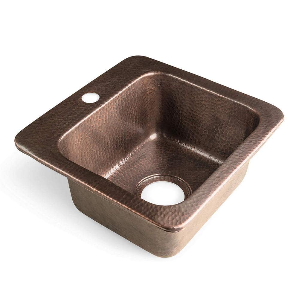 Monarch Pure Copper Hand Hammered Baxter Bar Prep Sink (15 inches) - Hercitys