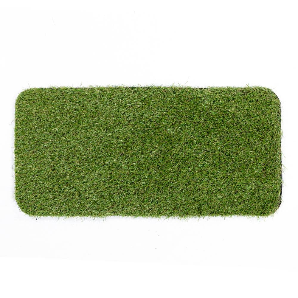 Pet Training Collection Easy Clean Indoor/Outdoor Reusable Training Grass Pad, 15 in. x 30 in., Green - Hercitys