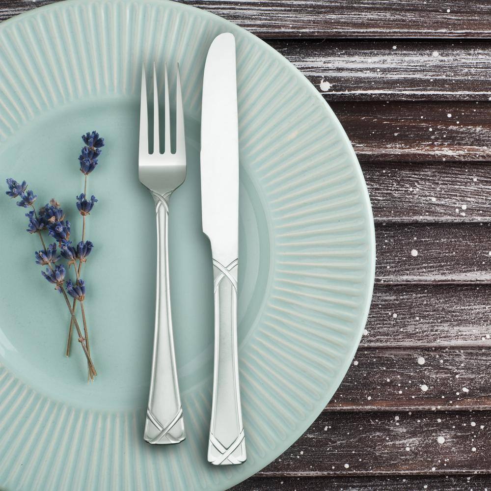 Evansville Frosted 20-Piece 18/0 Stainless Steel Flatware Set (Service for 4) - Hercitys