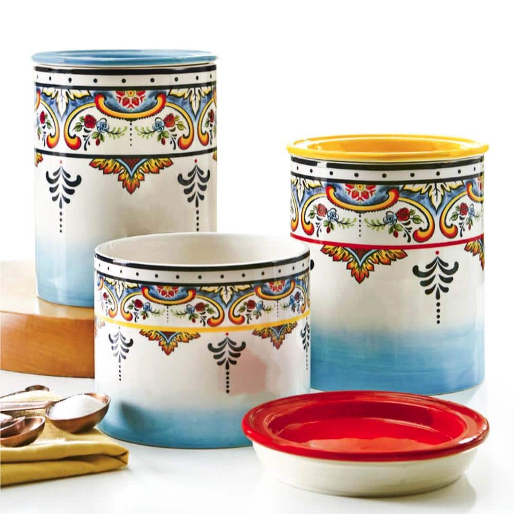 Zanzibar 3-Piece Ceramic Canister Set - Hercitys
