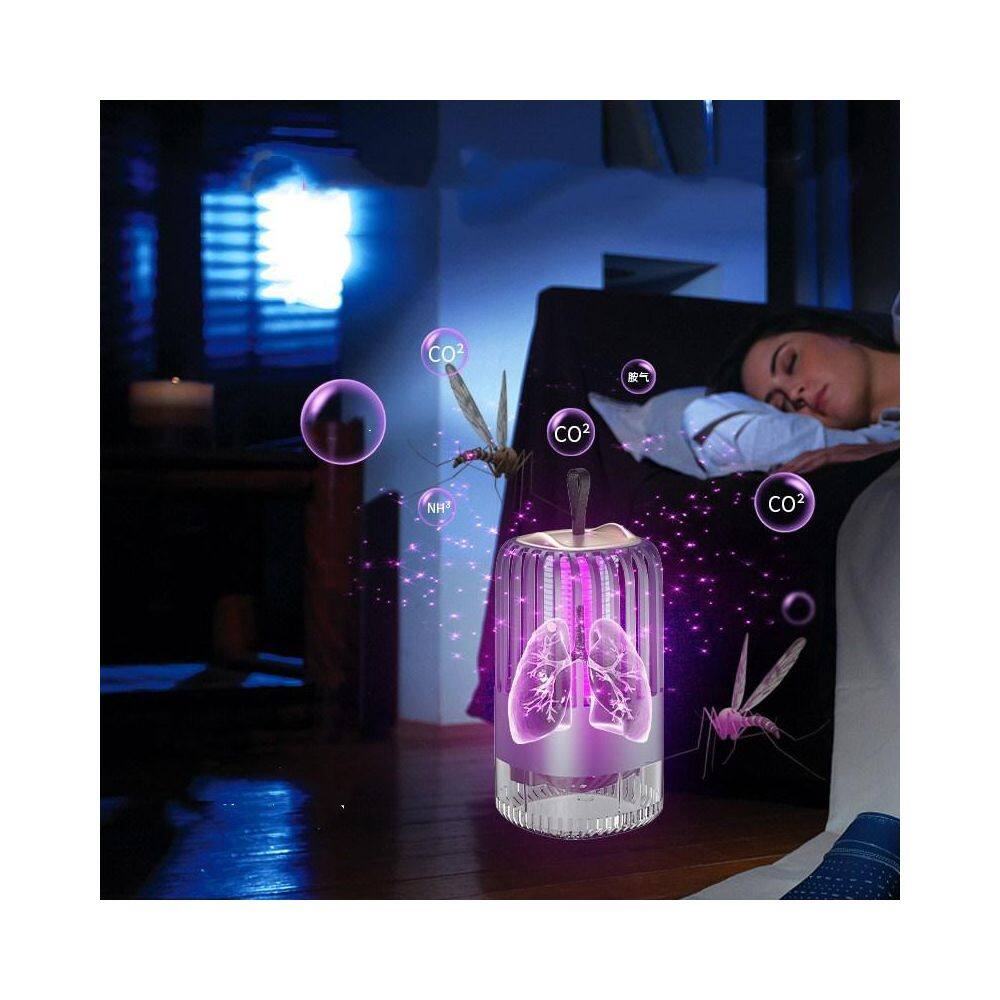 Electric UV Mosquito Killer Lamp Pest Fly Trap Catcher Harmless Odorless Noiseless Bug Zapper-White - Hercitys