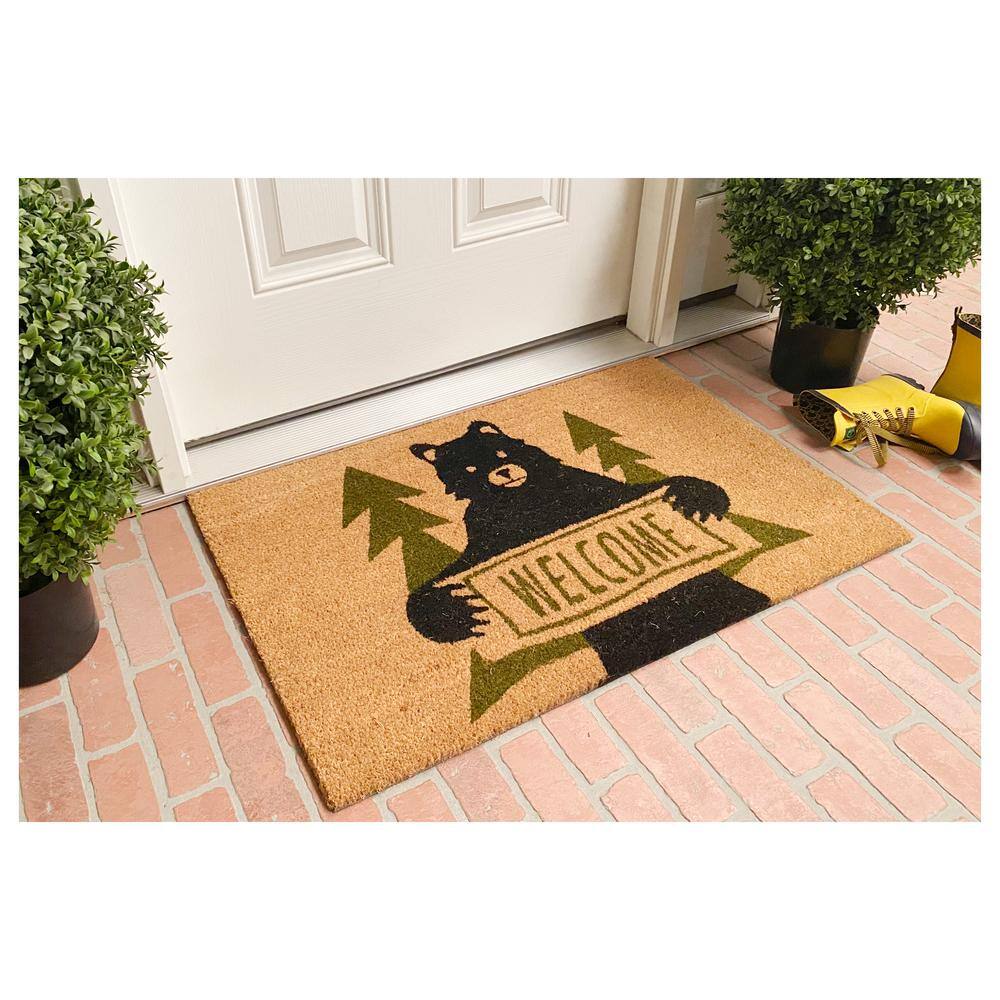 Bear Greeting Doormat, 24″ x 36″ - Hercitys
