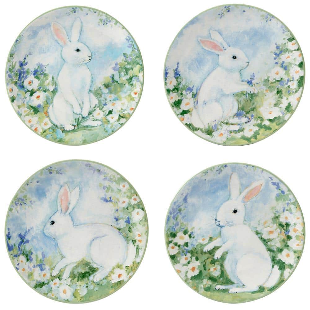 Easter Morning Multicolor Dessert Plates (Set of 4) - Hercitys