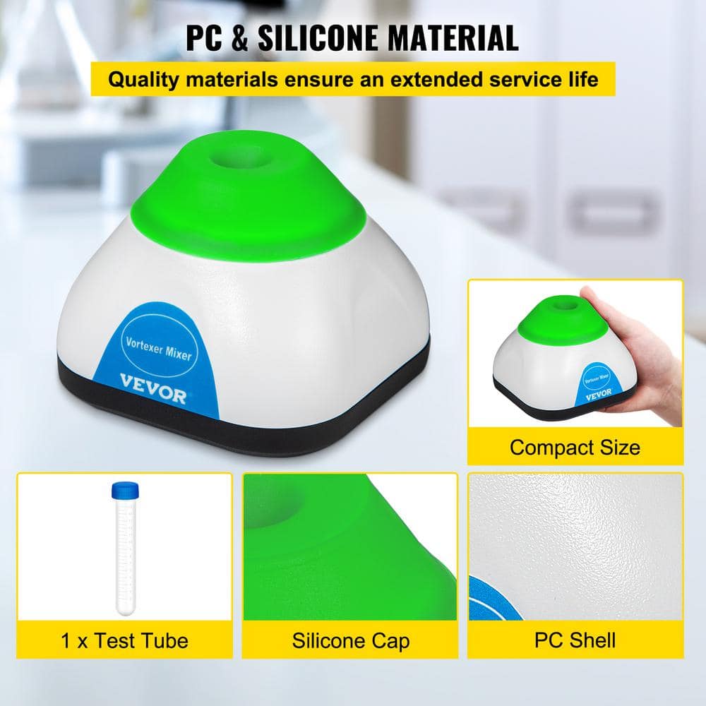 Vortex Mixer, 3000RPM Mini Vortex Mixer Shaker, Touch Function Scientific Lab Vortex Shaker, Mix Up to 50ML - Hercitys