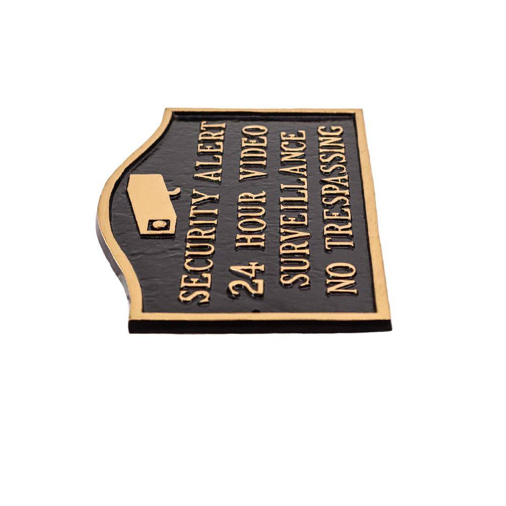 Security Alert Standard Statement Plaque – Black/Gold - Hercitys