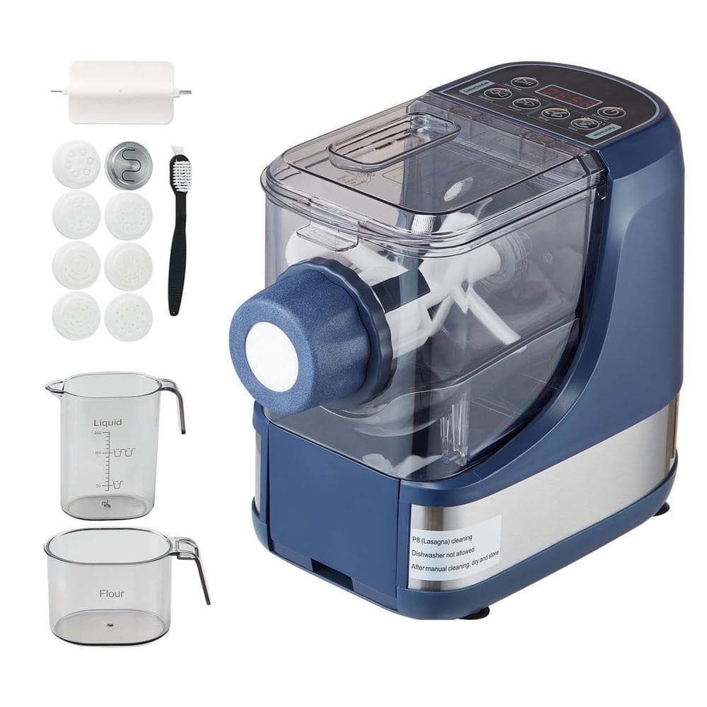 Electric Pasta Maker, 150-Watt Automatic Noodle Machine with 8 Shapes, 4 Modes, 500g Capacity - Hercitys
