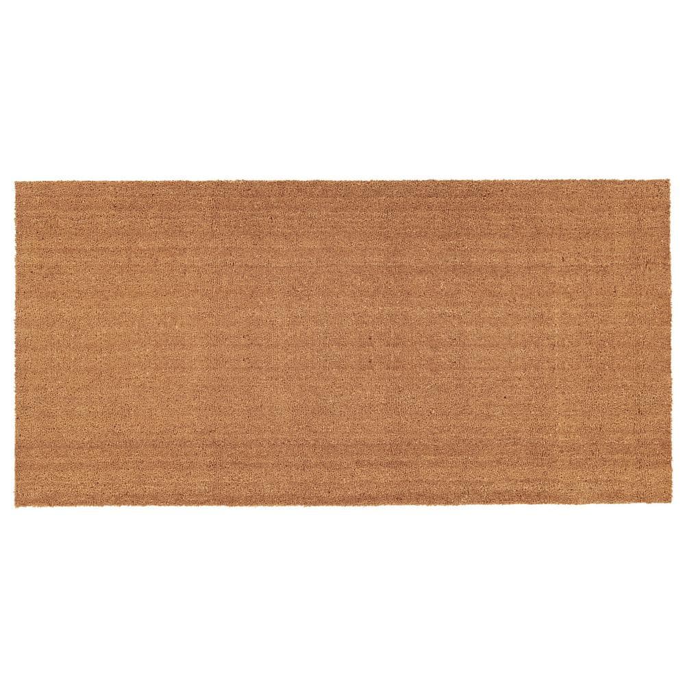 Natural 36 in. x 72 in. Coir and Vinyl Door Mat - Hercitys