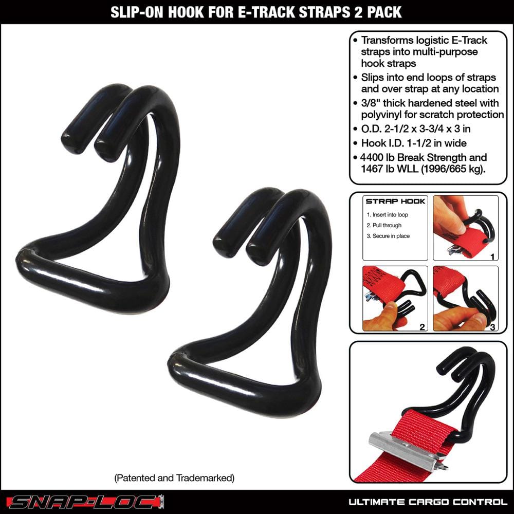 Strap Hook Turns Logistic E-Straps into Hook Straps (2-Pack) - Hercitys