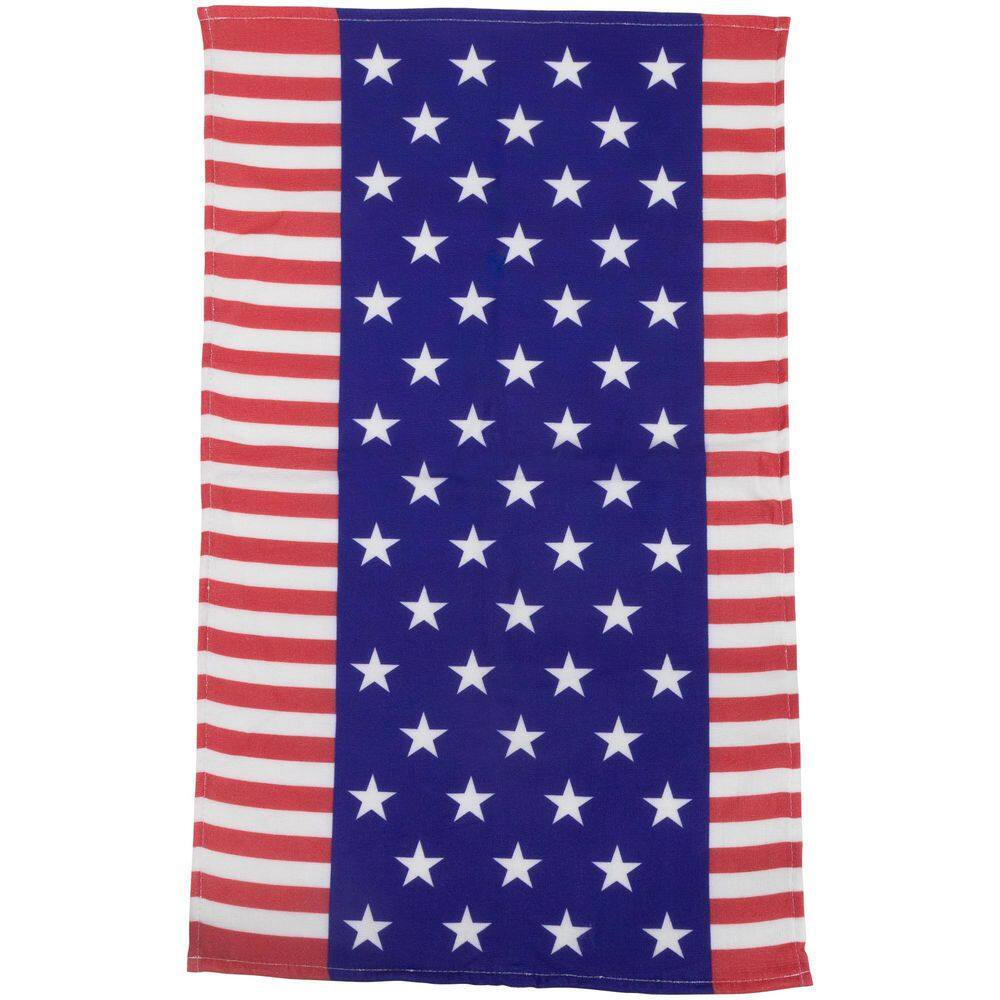 Americana Stars and Stripes Kitchen Tea Towels-26 in. Red and Blue (Set of 2) - Hercitys