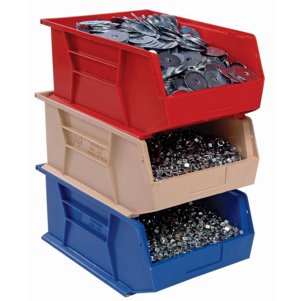 Ultra Series 13.71 Qt. Stack and Hang Bin in Blue (4-Pack) - Hercitys