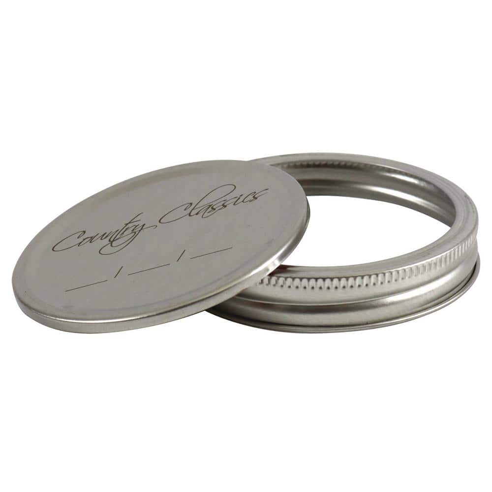 Wide Mouth Food Storage Lids and Bands (4-Packs of 12) - Hercitys