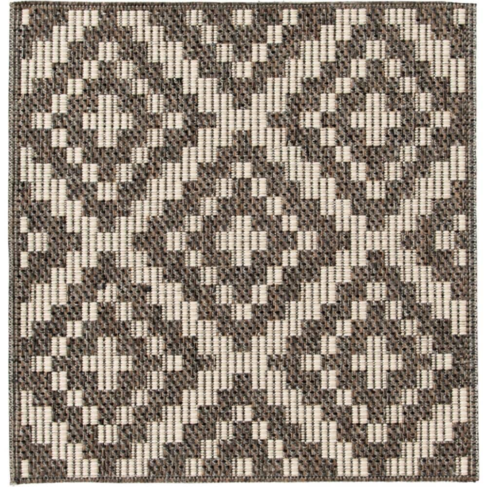 Diamond – Gray/Beige – 12 ft. Wide x Cut to Length – 16 oz. Polypropylene Patterned Indoor/Outdoor Carpet - Hercitys