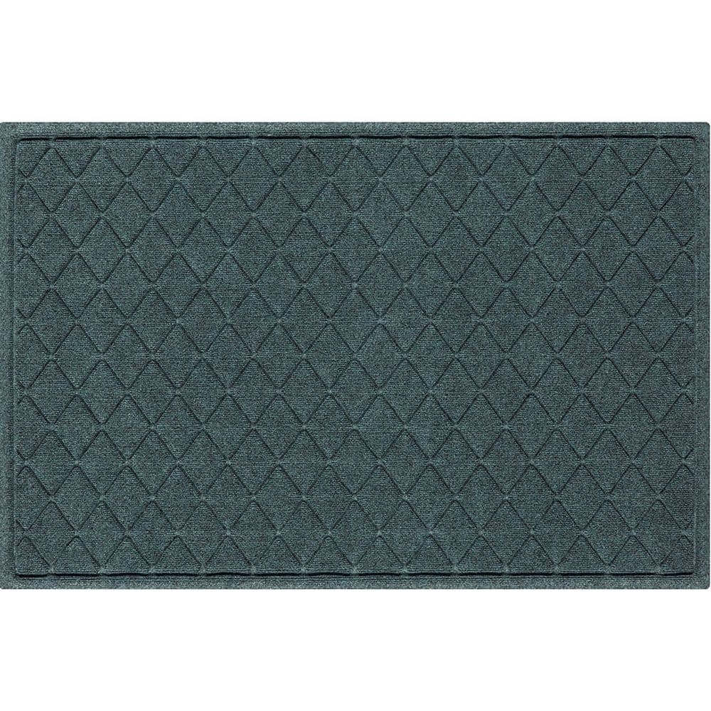 Waterhog Argyle Bluestone 34 in. x 52 in. PET Polyester Indoor Outdoor Door Mat - Hercitys