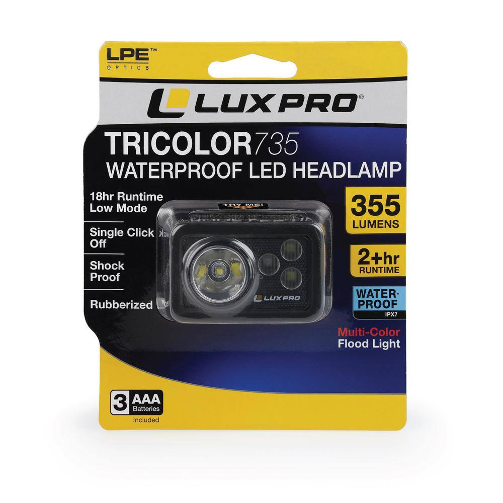 Tricolor735 Waterproof LED Headlamp - Hercitys