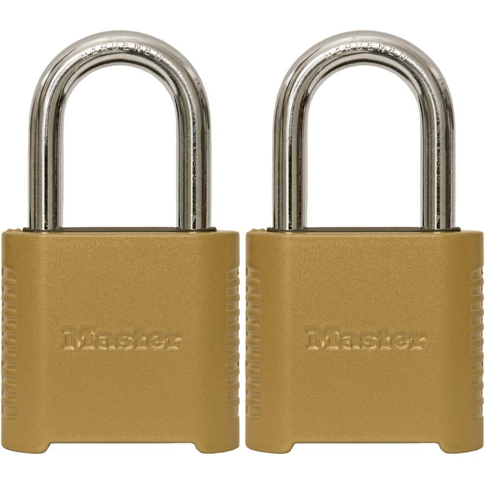 Outdoor Combination Lock, 1-1/2 in. Shackle, Resettable, 2 Pack - Hercitys
