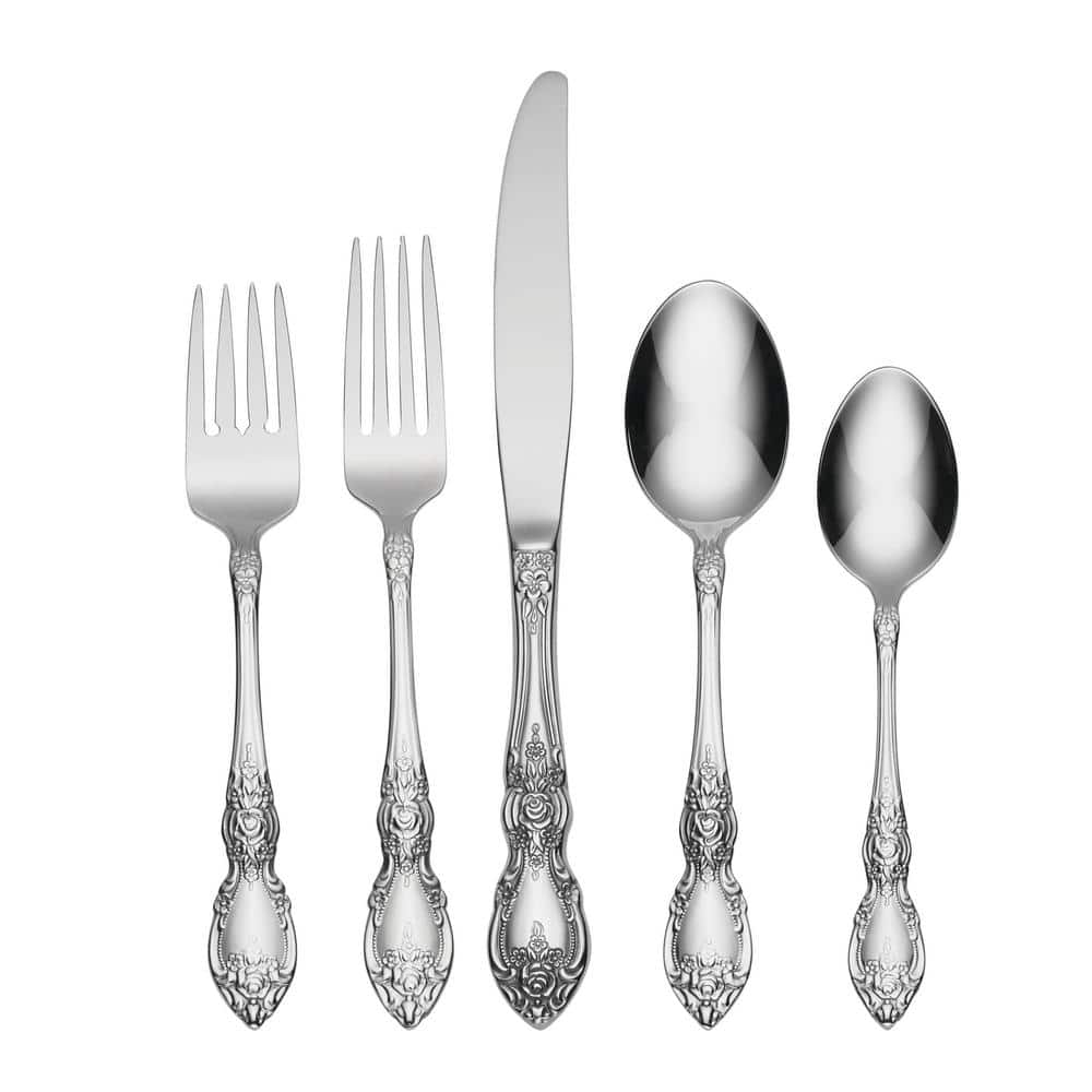 Wordsworth 45-Piece Silver 18/0-Stainless Steel Flatware Set (Service for 8) - Hercitys