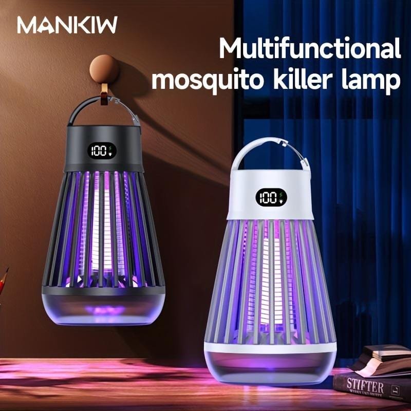 Electric UV Mosquito Killer Lamp Insect Killer Light Pest Fly Trap Catcher Harmless Odorless Noiseless Bug Zapper-Black - Hercitys